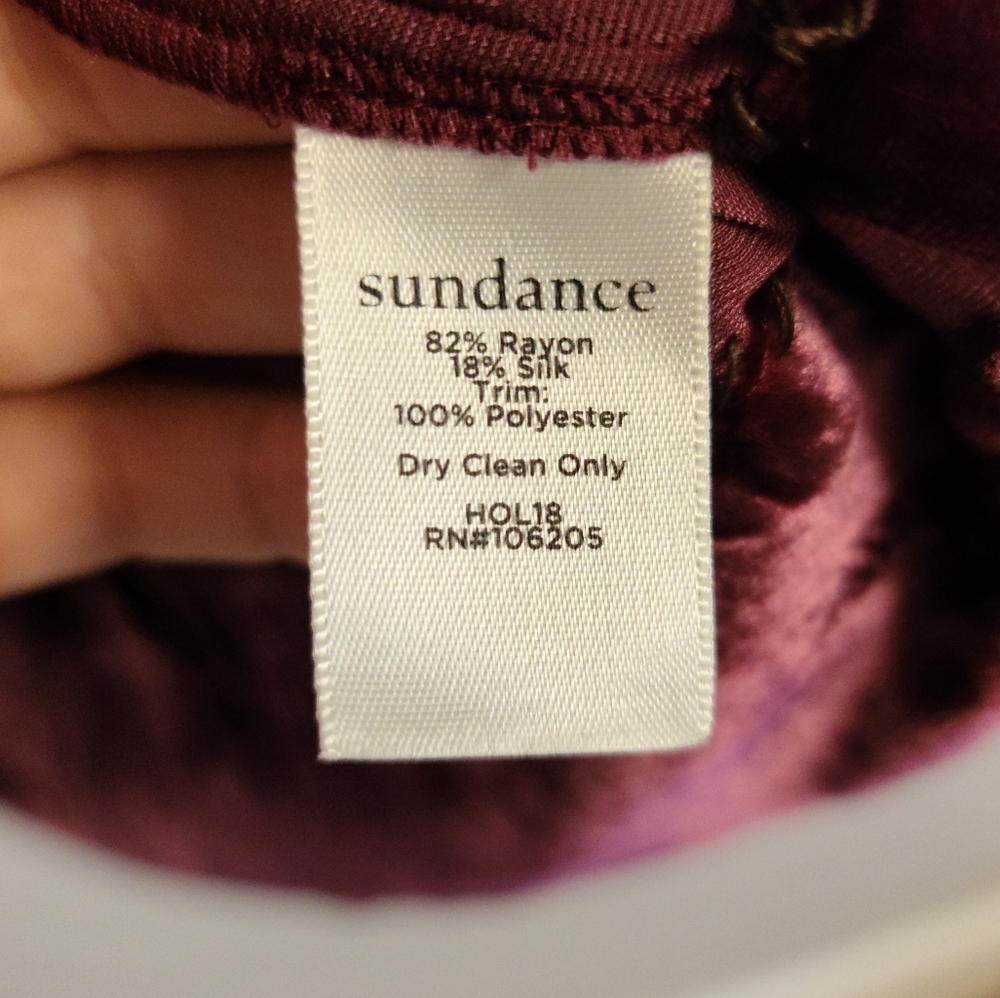 Sundance Burgundy Velvet Mini Dress MP - Picture 6 of 7